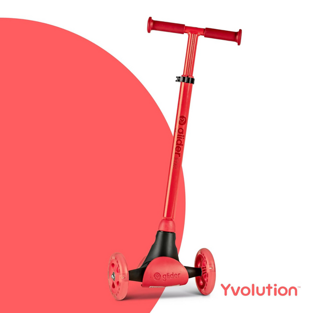 Yvolution Y Glider Kiwi Scooter for Kids Ages 3-8, 3 Wheel Scooter with LED Wheels