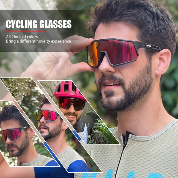 KAPVOE CYCLING GLASS SINGLE LENS | RED LENS & BLACK FRAME