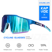 KAPVOE CYCLING GLASS SINGLE LENS | BLUE LENS & PURPLE FRAME