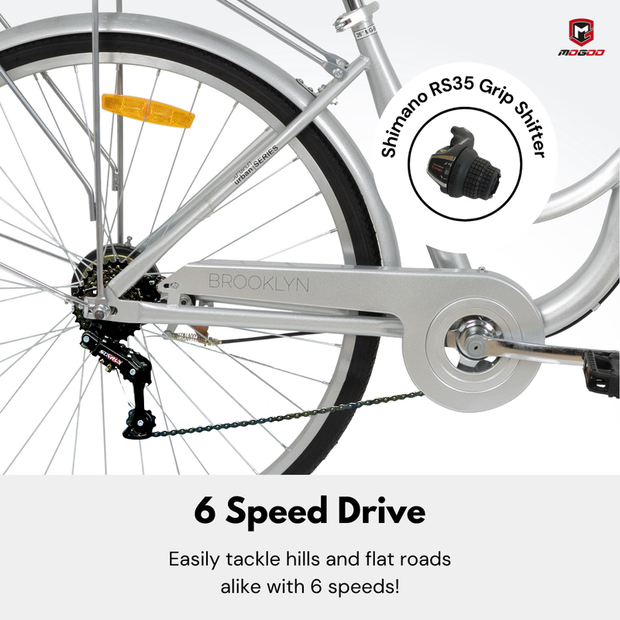 Mogoo Brooklyn 6 Speed 26" Cruiser Bike