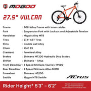 Mogoo Vulcan 27.5" Mountain Bike