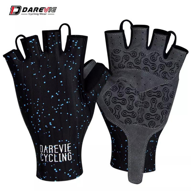 DAREVIE HALF FINGER CYCLING GLOVES BLUE