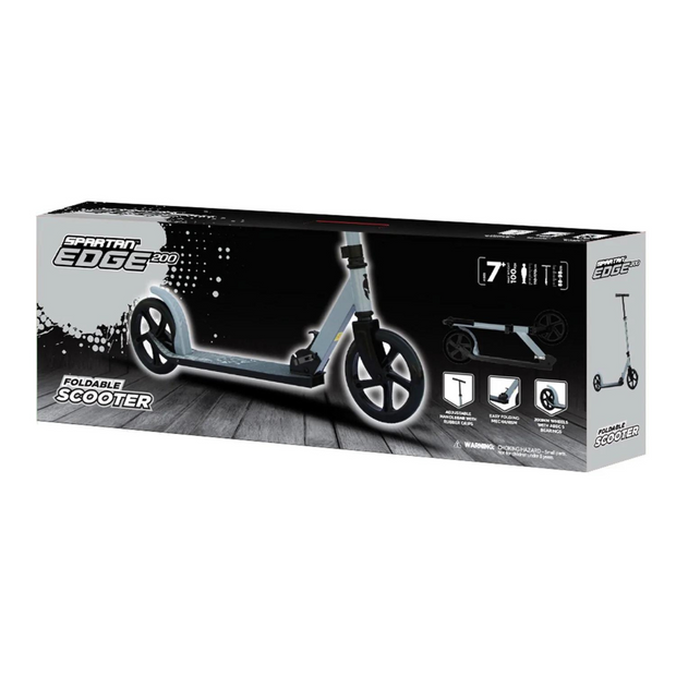 SPARTAN EDGE 200MM FOLDING SCOOTER GRAY