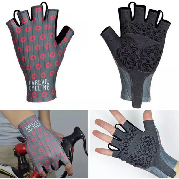 DAREVIE HALF FINGER CYCLING GLOVES BLUE
